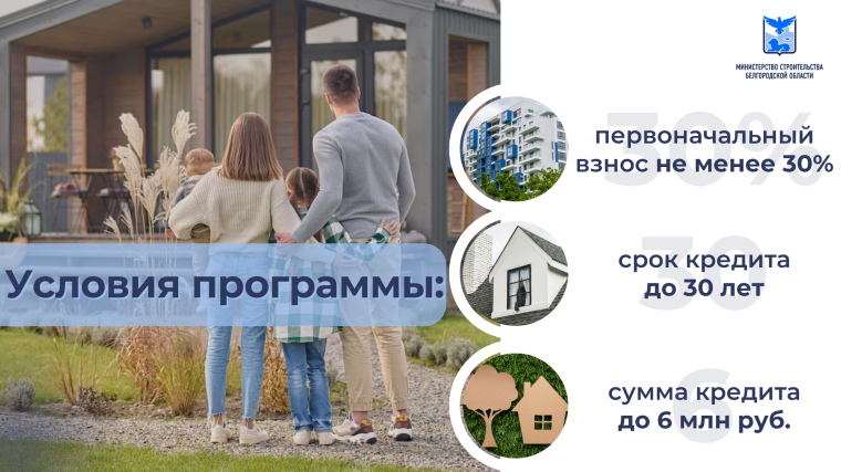 На территории Белгородской области продолжает действовать программа льготного ипотечного кредитования «Губернаторская ипотека».